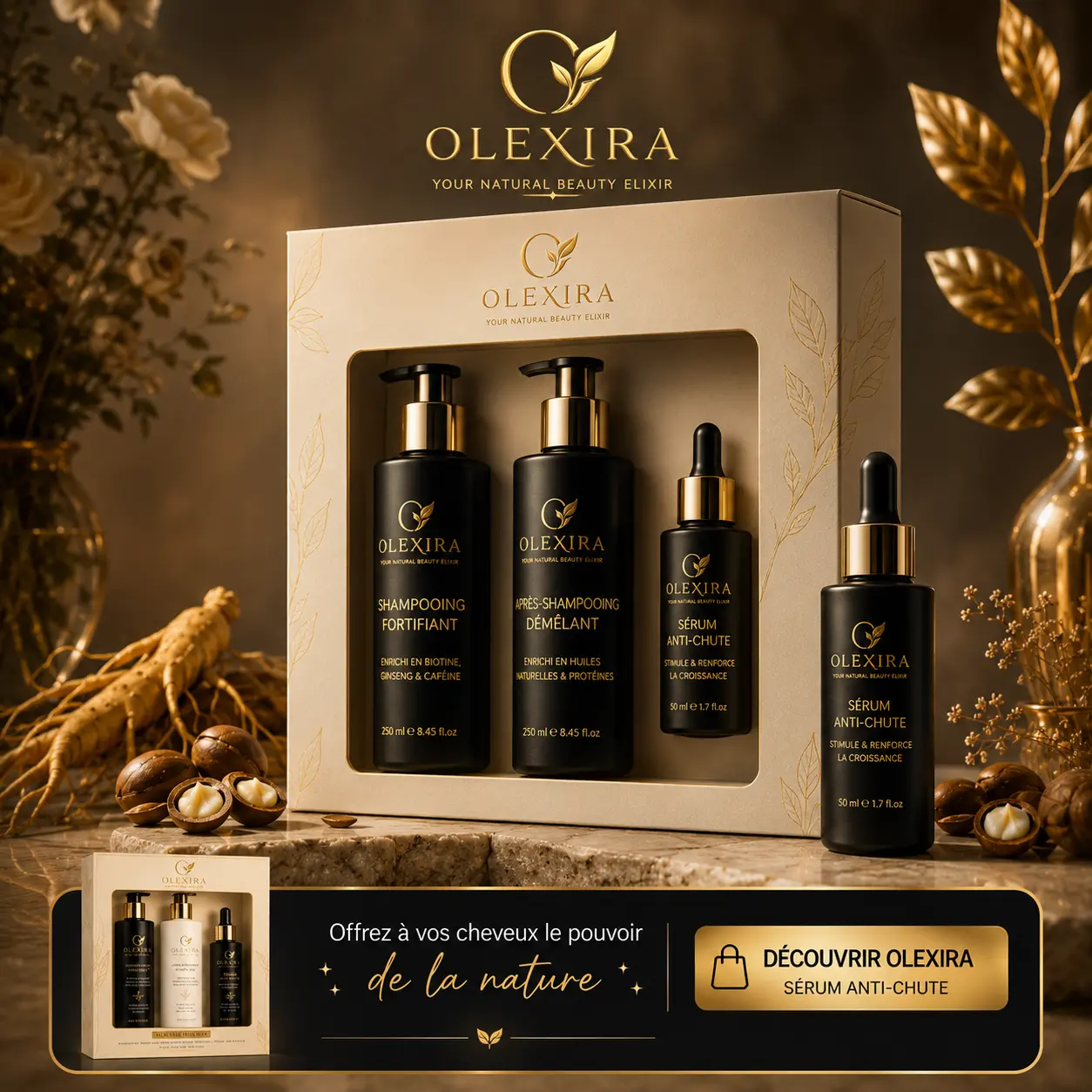 coffret serum anti chute olexira