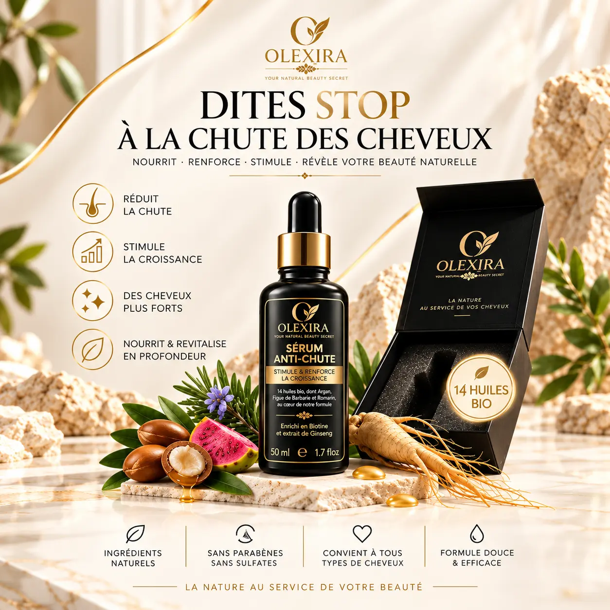 Sérum anti-chute Olexira 50 ml