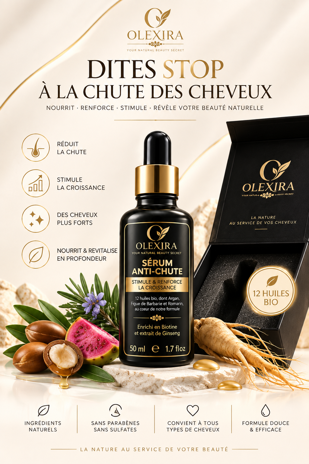 Sérum anti-chute Olexira 50 ml